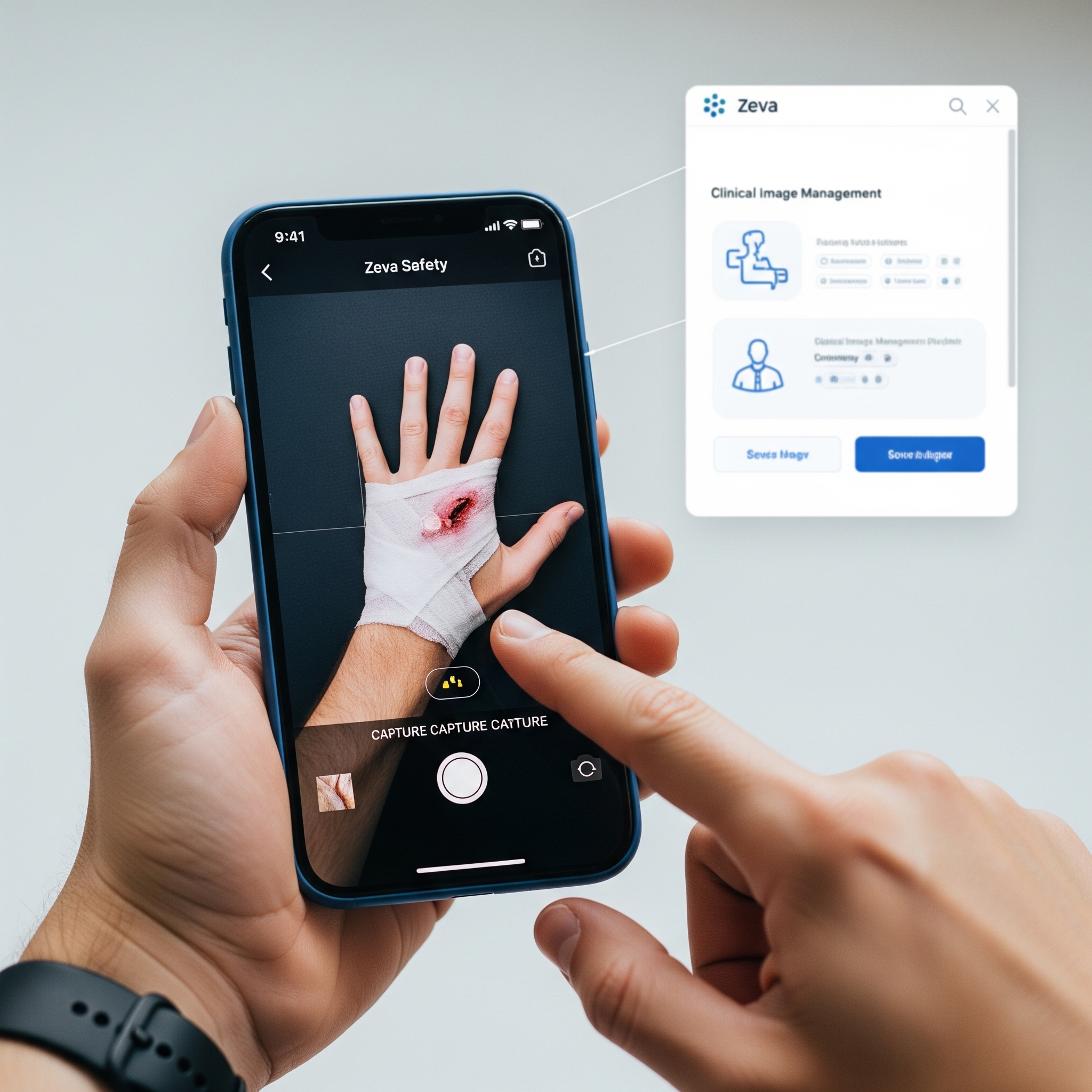 Zeva Safety App Mockup